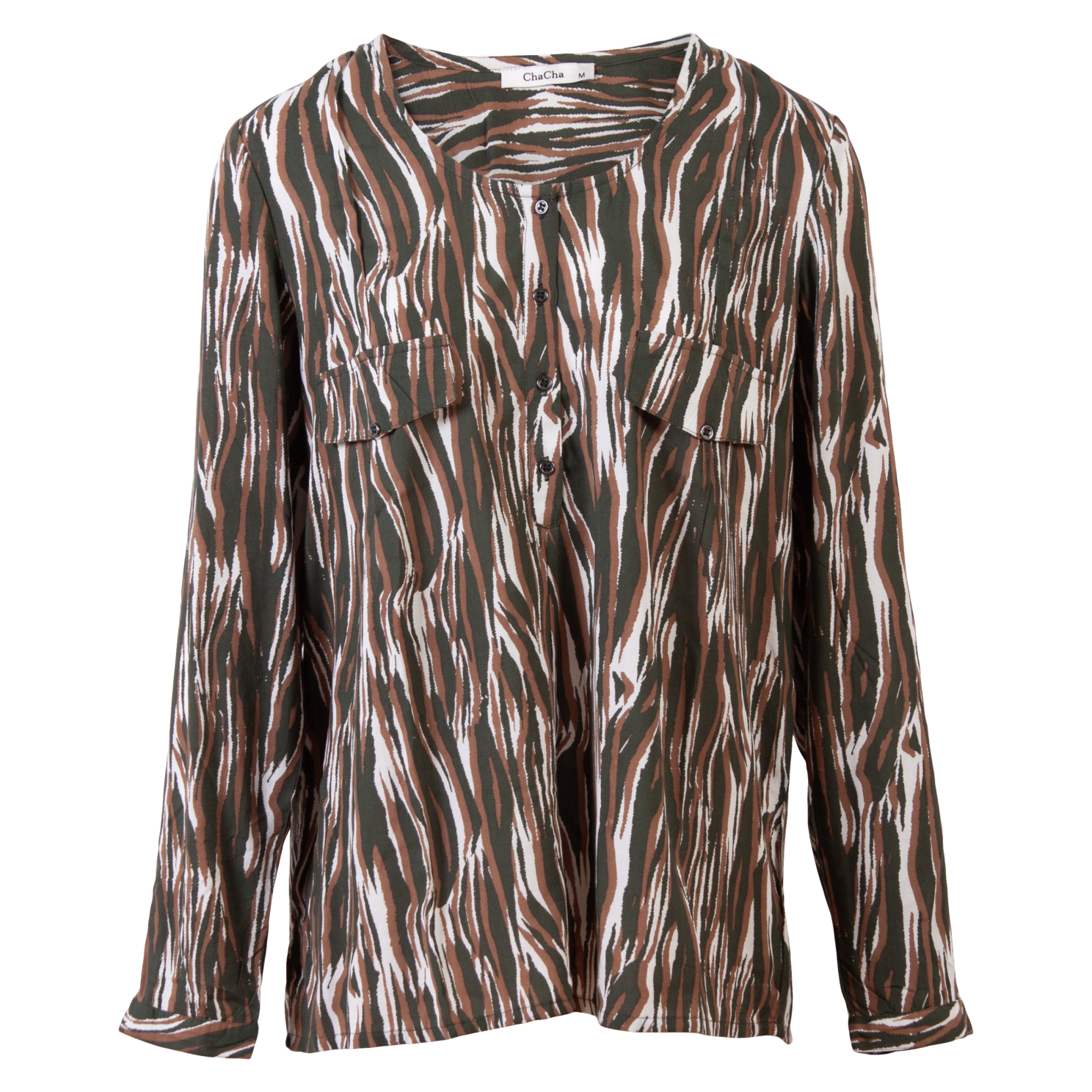 Zbyz Dame Bluse Plus Size Khaki 50 52