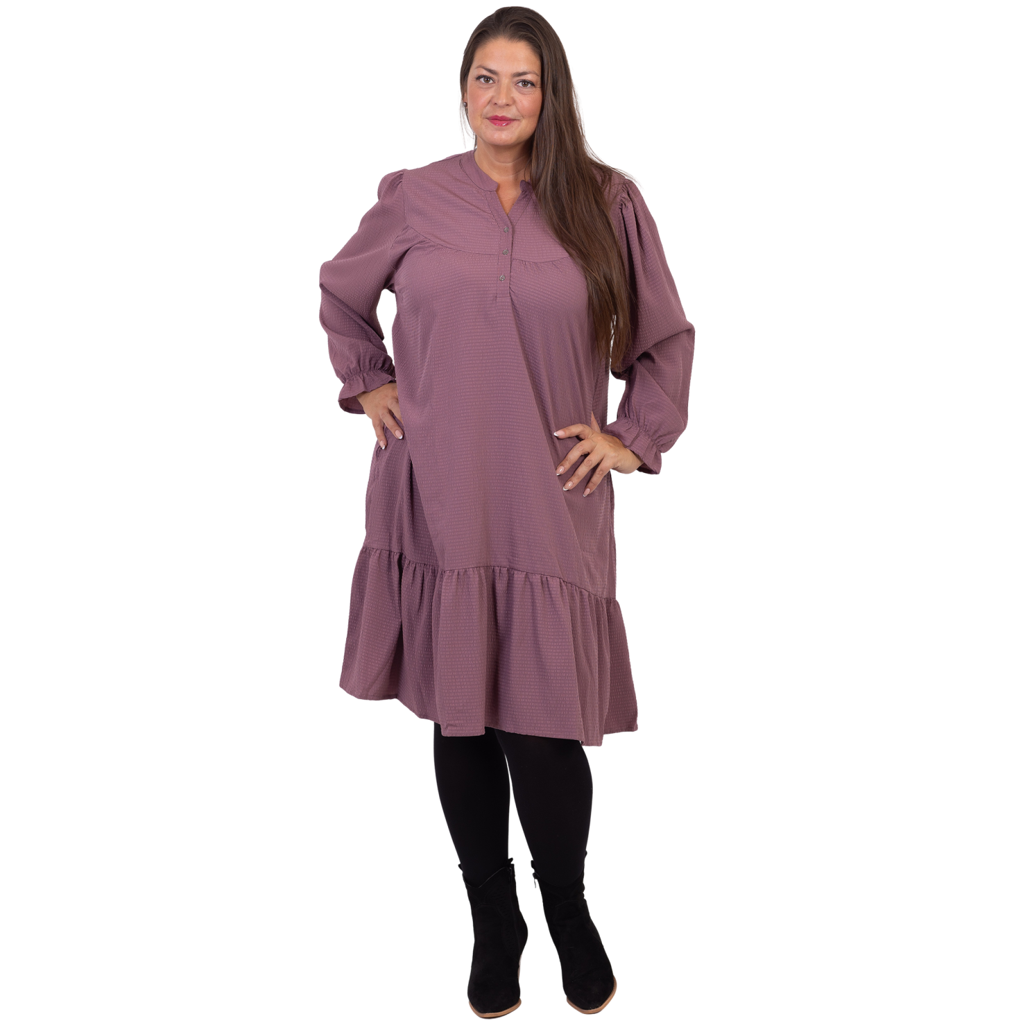 Zbyz Dame Kjole Plus Size Plum 54 56