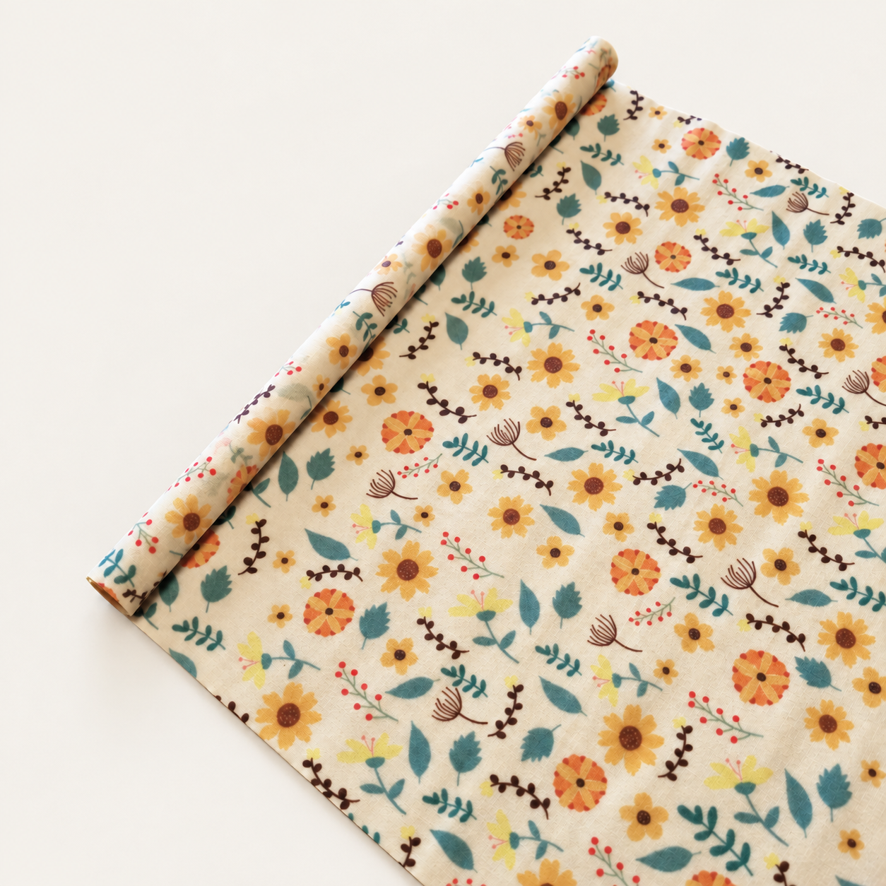 Bivoks Papir Rulle 100x33cm Et Naturligt Alternativ Blomster