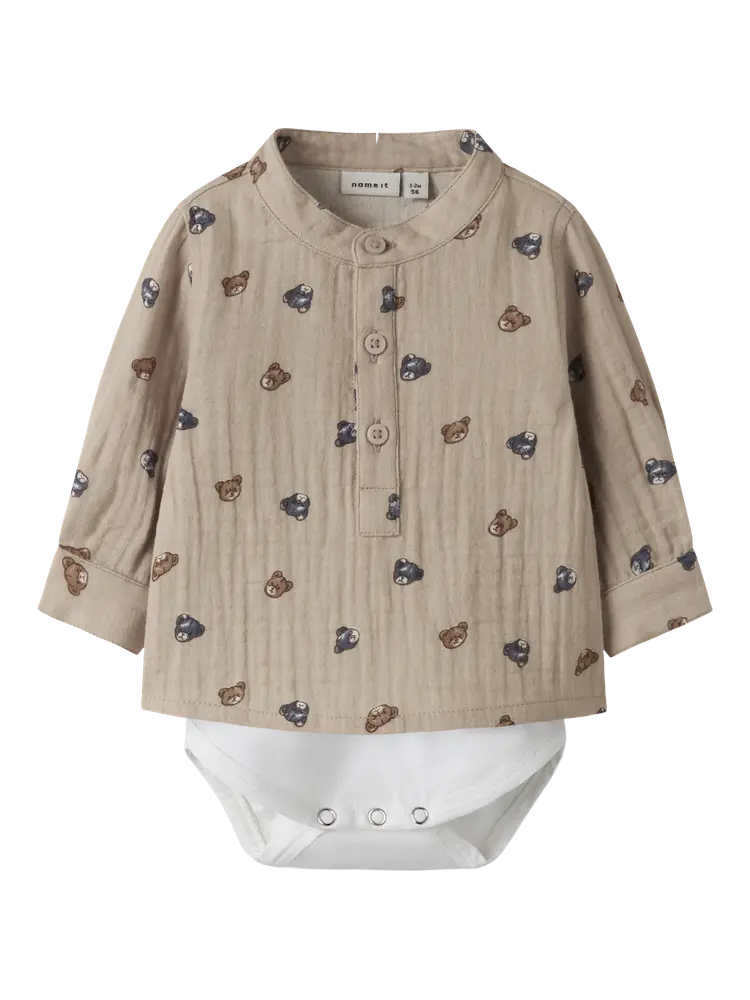 Dutty Langærmet Skjorte Body Chateau Gray 80