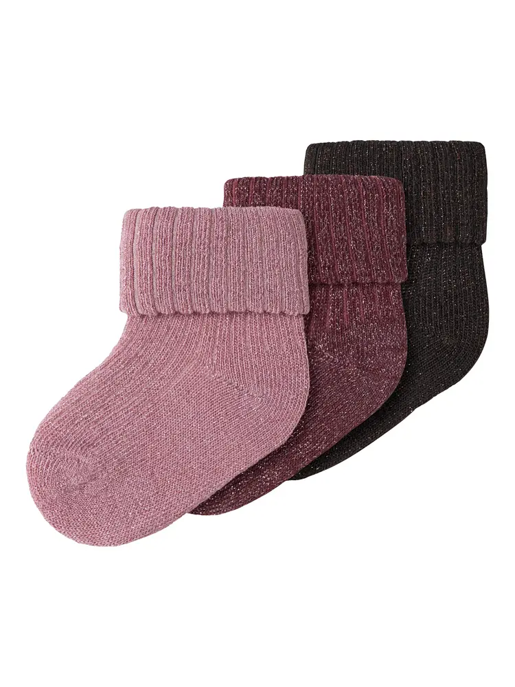 Name It Nobba Glitter Strømper  -pak Lilas 62 68