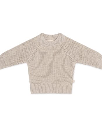 That Apos   Mine Flo Sweater Oatmeal Melange 86cm 18m