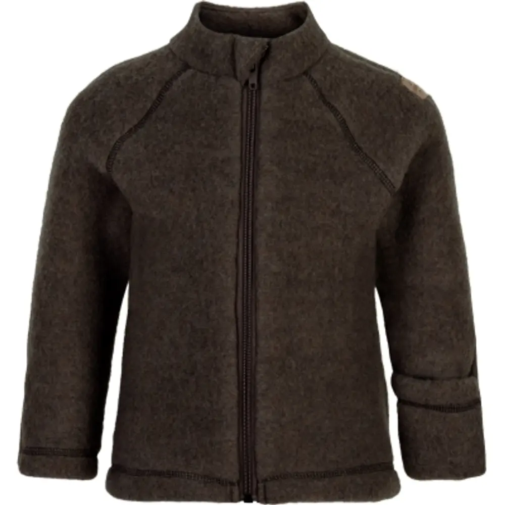 Uld Jakke Dark Brown Melange 68