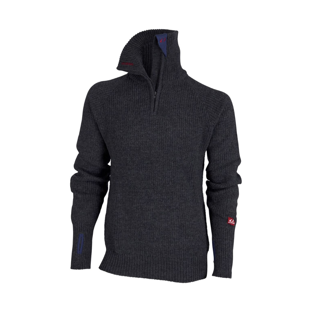 Uld Sweater Ulvang Rav Zip 100  Uld Mørkegrå  Xs Tilbage