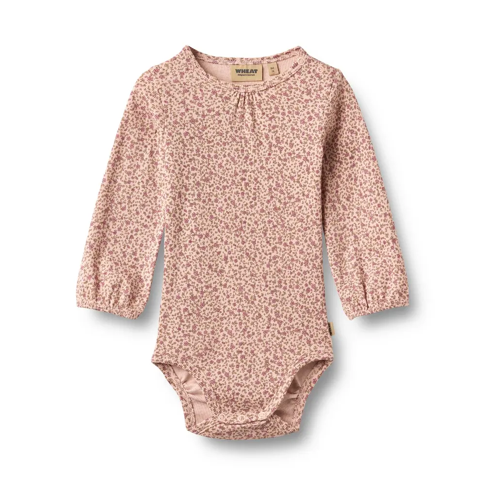 Wheat Elmine Langærmet Body Dime Rose Small Flowers 68