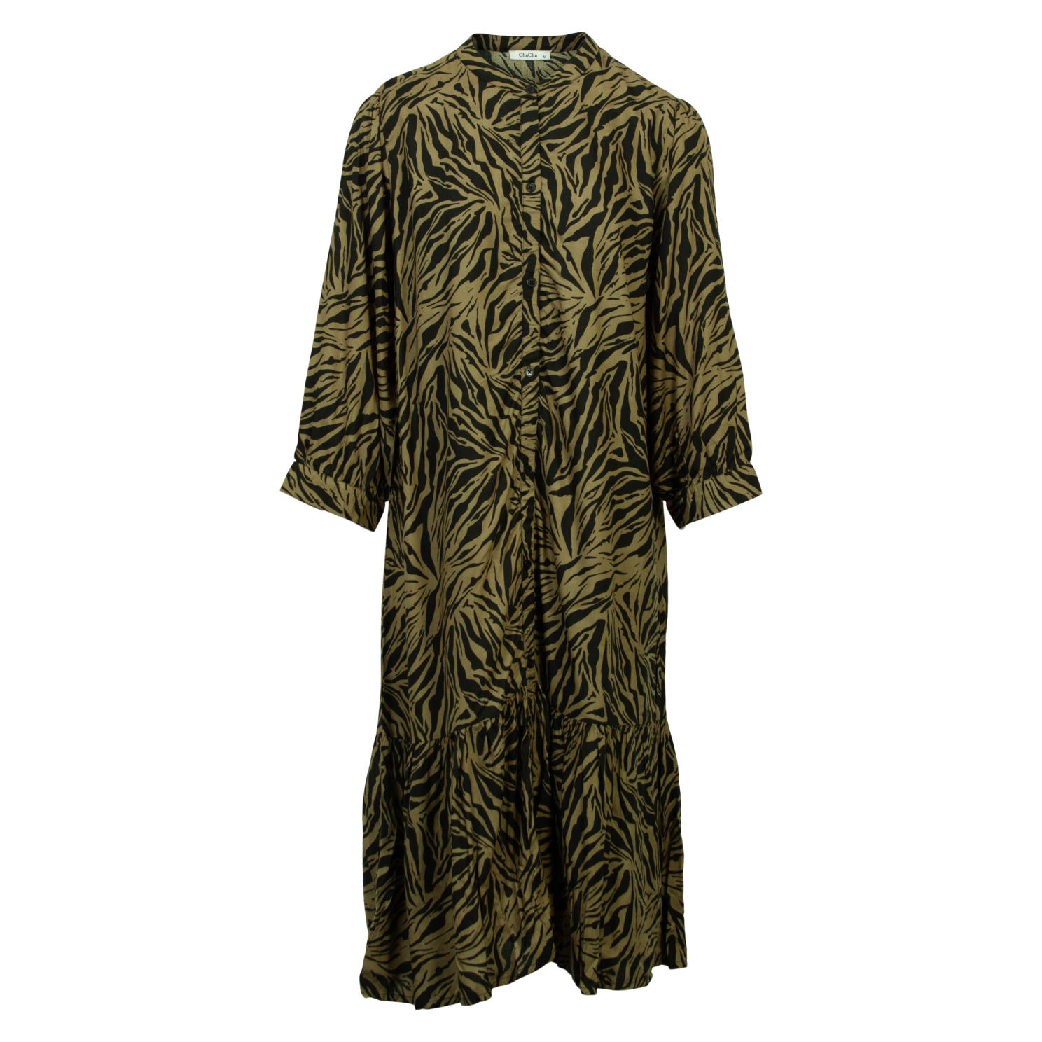 Zbyz Dame Tunika Plus Size Print Khaki 54 56